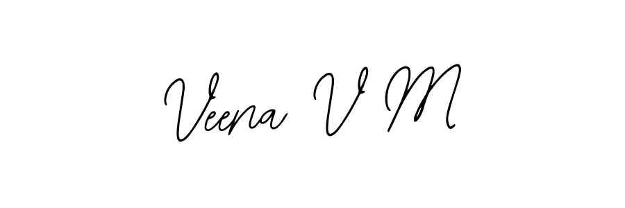 Design your own signature with our free online signature maker. With this signature software, you can create a handwritten (Bearetta-2O07w) signature for name Veena V M. Veena V M signature style 12 images and pictures png