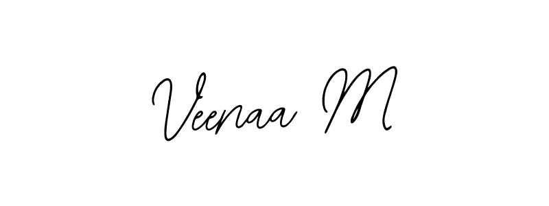 Use a signature maker to create a handwritten signature online. With this signature software, you can design (Bearetta-2O07w) your own signature for name Veenaa M. Veenaa M signature style 12 images and pictures png