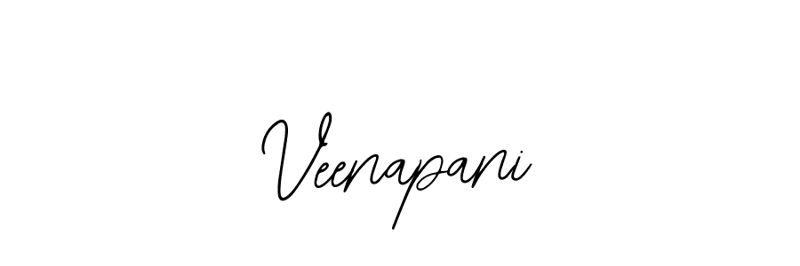 if you are searching for the best signature style for your name Veenapani. so please give up your signature search. here we have designed multiple signature styles  using Bearetta-2O07w. Veenapani signature style 12 images and pictures png