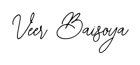 Designed for modern professionals: Veer Baisoya name signature crafted with Bearetta-2O07w script. Ready for digital PDF workflows. Veer Baisoya signature style 12 images and pictures png