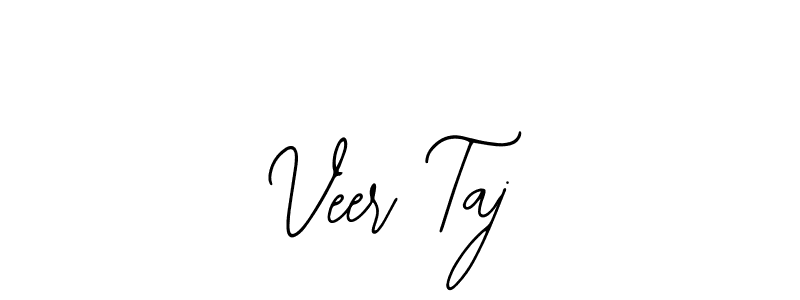 How to make Veer Taj name signature. Use Bearetta-2O07w style for creating short signs online. This is the latest handwritten sign. Veer Taj signature style 12 images and pictures png