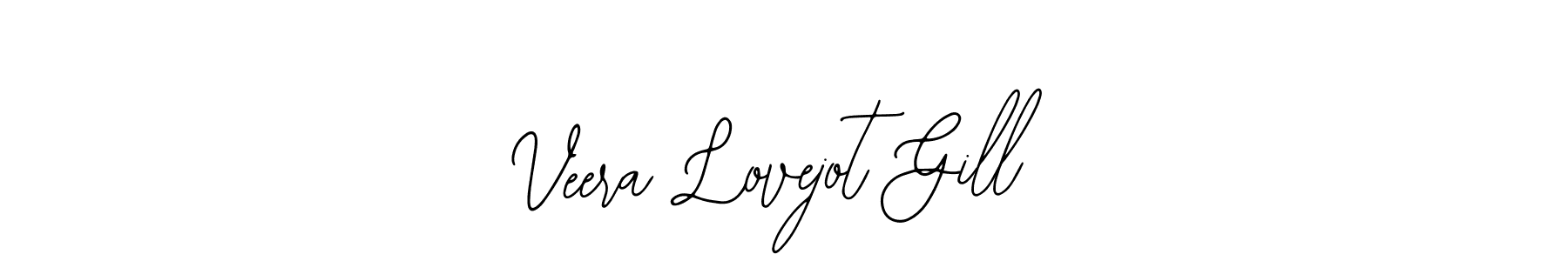 How to make Veera Lovejot Gill name signature. Use Bearetta-2O07w style for creating short signs online. This is the latest handwritten sign. Veera Lovejot Gill signature style 12 images and pictures png