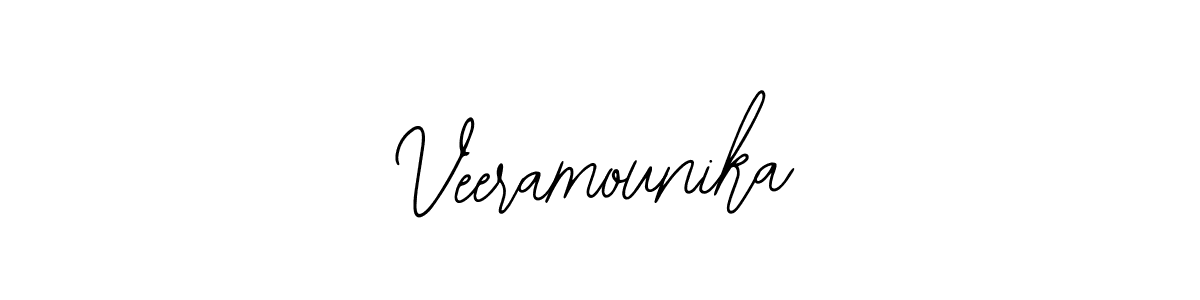 Use a signature maker to create a handwritten signature online. With this signature software, you can design (Bearetta-2O07w) your own signature for name Veeramounika. Veeramounika signature style 12 images and pictures png