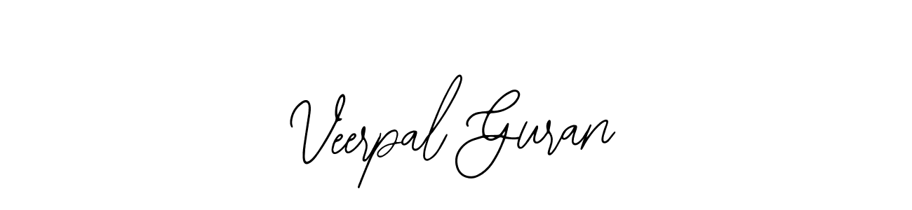You should practise on your own different ways (Bearetta-2O07w) to write your name (Veerpal Guran) in signature. don't let someone else do it for you. Veerpal Guran signature style 12 images and pictures png
