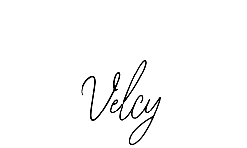How to make Velcy name signature. Use Bearetta-2O07w style for creating short signs online. This is the latest handwritten sign. Velcy signature style 12 images and pictures png