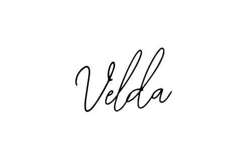 Design your own signature with our free online signature maker. With this signature software, you can create a handwritten (Bearetta-2O07w) signature for name Velda. Velda signature style 12 images and pictures png