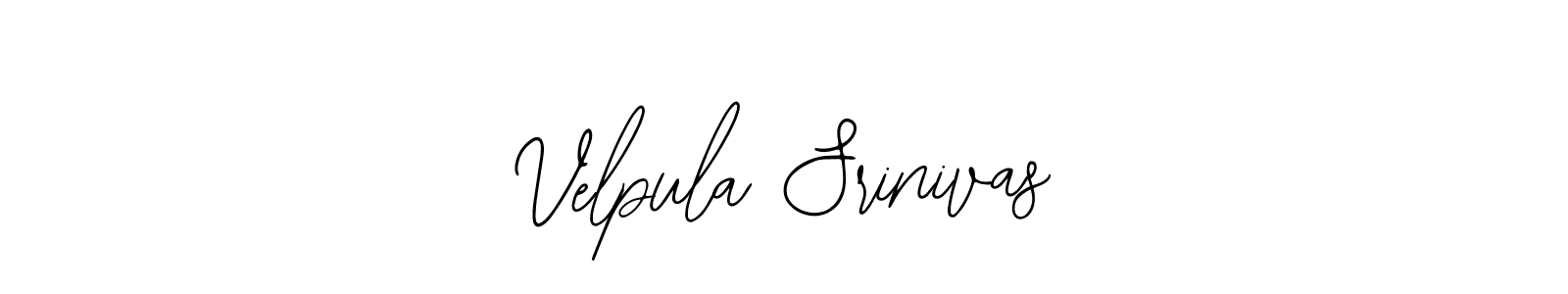 How to make Velpula Srinivas name signature. Use Bearetta-2O07w style for creating short signs online. This is the latest handwritten sign. Velpula Srinivas signature style 12 images and pictures png