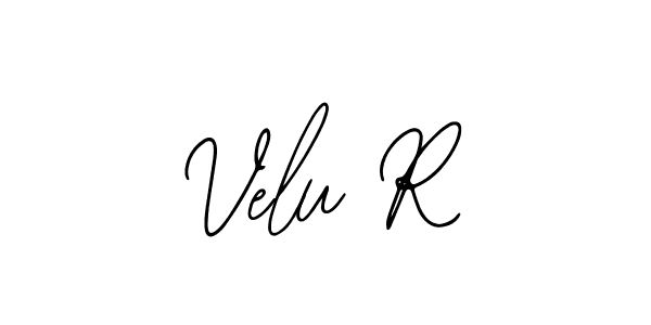if you are searching for the best signature style for your name Velu R. so please give up your signature search. here we have designed multiple signature styles  using Bearetta-2O07w. Velu R signature style 12 images and pictures png