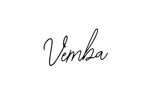 Design your own signature with our free online signature maker. With this signature software, you can create a handwritten (Bearetta-2O07w) signature for name Vemba. Vemba signature style 12 images and pictures png