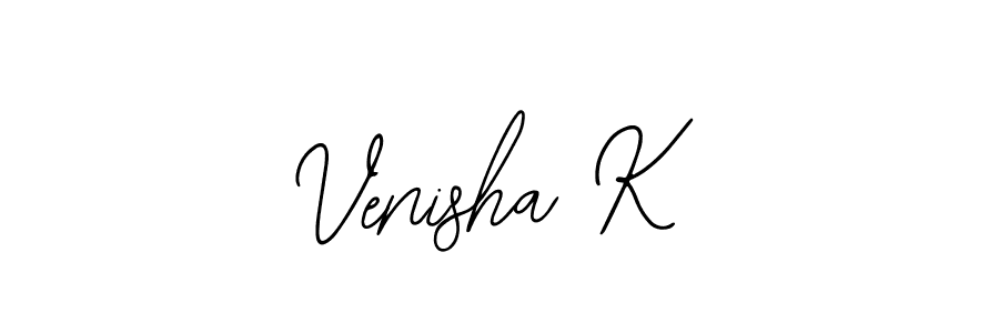 Also You can easily find your signature by using the search form. We will create Venisha K name handwritten signature images for you free of cost using Bearetta-2O07w sign style. Venisha K signature style 12 images and pictures png