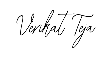 Upgrade your professional image with Venkat Teja signature created with Bearetta-2O07w font. Fast, free, and watermark-free download. Venkat Teja signature style 12 images and pictures png