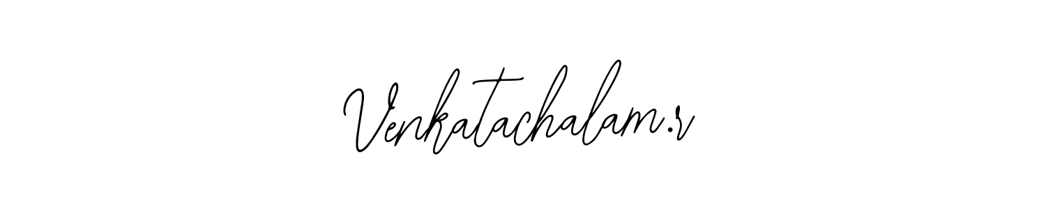 How to make Venkatachalam.r name signature. Use Bearetta-2O07w style for creating short signs online. This is the latest handwritten sign. Venkatachalam.r signature style 12 images and pictures png