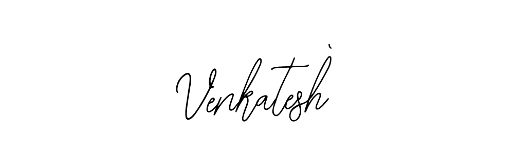 The best way (Bearetta-2O07w) to make a short signature is to pick only two or three words in your name. The name Venkatesh` include a total of six letters. For converting this name. Venkatesh` signature style 12 images and pictures png