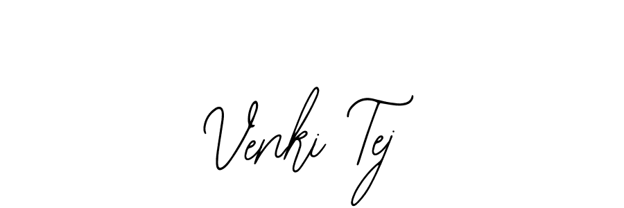 You should practise on your own different ways (Bearetta-2O07w) to write your name (Venki Tej) in signature. don't let someone else do it for you. Venki Tej signature style 12 images and pictures png