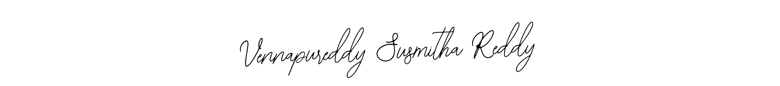 Use a signature maker to create a handwritten signature online. With this signature software, you can design (Bearetta-2O07w) your own signature for name Vennapureddy Susmitha Reddy. Vennapureddy Susmitha Reddy signature style 12 images and pictures png