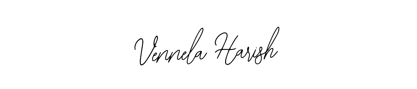 Similarly Bearetta-2O07w is the best handwritten signature design. Signature creator online .You can use it as an online autograph creator for name Vennela Harish. Vennela Harish signature style 12 images and pictures png