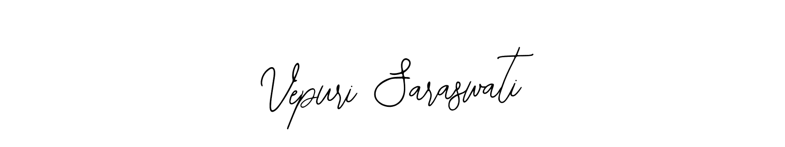 How to make Vepuri Saraswati name signature. Use Bearetta-2O07w style for creating short signs online. This is the latest handwritten sign. Vepuri Saraswati signature style 12 images and pictures png