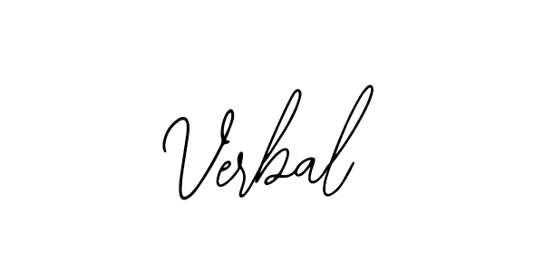 Use a signature maker to create a handwritten signature online. With this signature software, you can design (Bearetta-2O07w) your own signature for name Verbal. Verbal signature style 12 images and pictures png