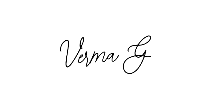How to make Verma G name signature. Use Bearetta-2O07w style for creating short signs online. This is the latest handwritten sign. Verma G signature style 12 images and pictures png
