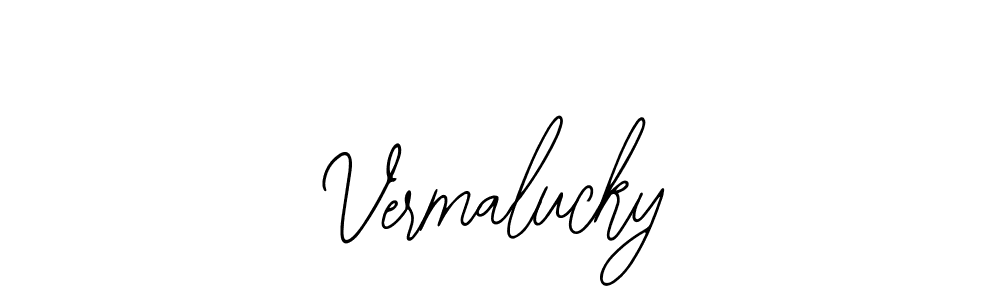 The best way (Bearetta-2O07w) to make a short signature is to pick only two or three words in your name. The name Vermalucky include a total of six letters. For converting this name. Vermalucky signature style 12 images and pictures png