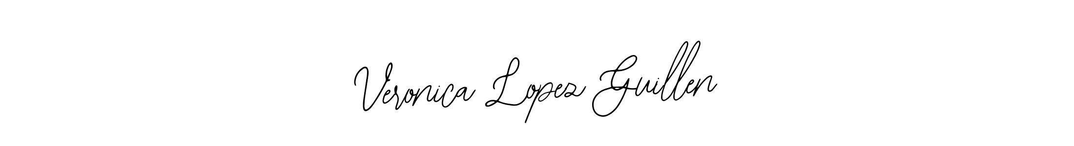 How to make Veronica Lopez Guillen name signature. Use Bearetta-2O07w style for creating short signs online. This is the latest handwritten sign. Veronica Lopez Guillen signature style 12 images and pictures png