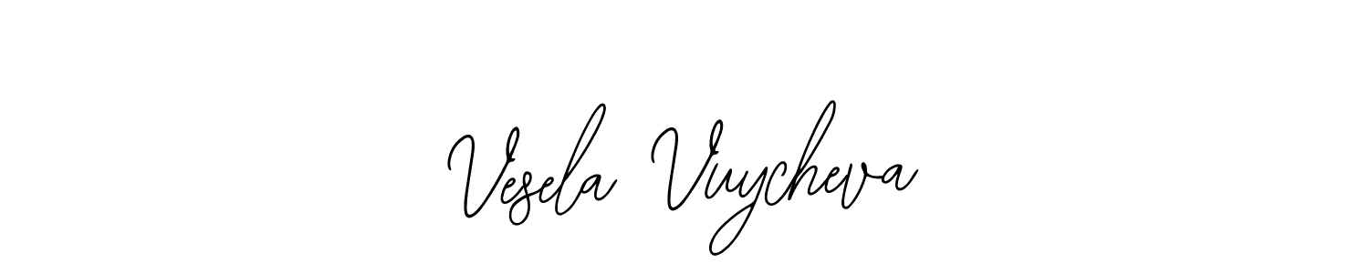 The best way (Bearetta-2O07w) to make a short signature is to pick only two or three words in your name. The name Vesela Vuycheva include a total of six letters. For converting this name. Vesela Vuycheva signature style 12 images and pictures png