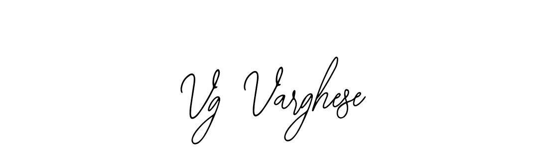 How to make Vg Varghese name signature. Use Bearetta-2O07w style for creating short signs online. This is the latest handwritten sign. Vg Varghese signature style 12 images and pictures png