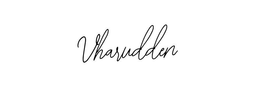 Use a signature maker to create a handwritten signature online. With this signature software, you can design (Bearetta-2O07w) your own signature for name Vharudden. Vharudden signature style 12 images and pictures png