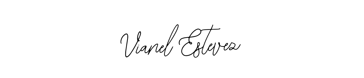 This is the best signature style for the Vianel Estevez name. Also you like these signature font (Bearetta-2O07w). Mix name signature. Vianel Estevez signature style 12 images and pictures png