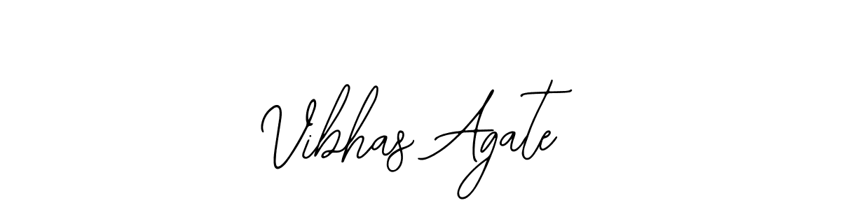 How to make Vibhas Agate name signature. Use Bearetta-2O07w style for creating short signs online. This is the latest handwritten sign. Vibhas Agate signature style 12 images and pictures png