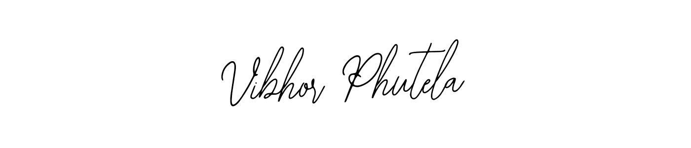 Use a signature maker to create a handwritten signature online. With this signature software, you can design (Bearetta-2O07w) your own signature for name Vibhor Phutela. Vibhor Phutela signature style 12 images and pictures png