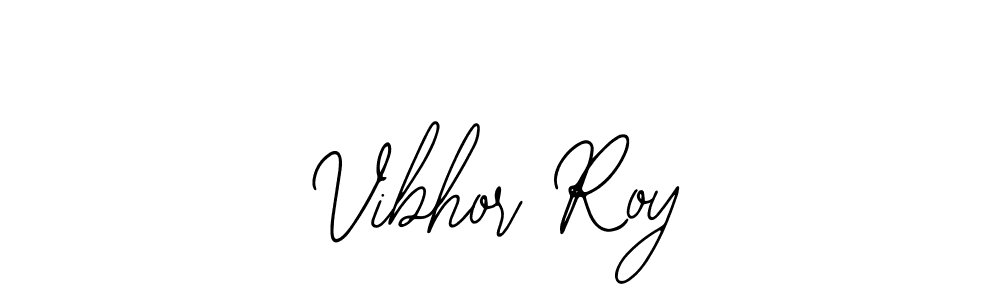 The best way (Bearetta-2O07w) to make a short signature is to pick only two or three words in your name. The name Vibhor Roy include a total of six letters. For converting this name. Vibhor Roy signature style 12 images and pictures png