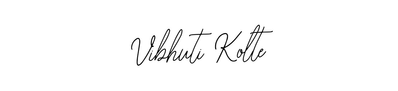 How to make Vibhuti Kolte signature? Bearetta-2O07w is a professional autograph style. Create handwritten signature for Vibhuti Kolte name. Vibhuti Kolte signature style 12 images and pictures png