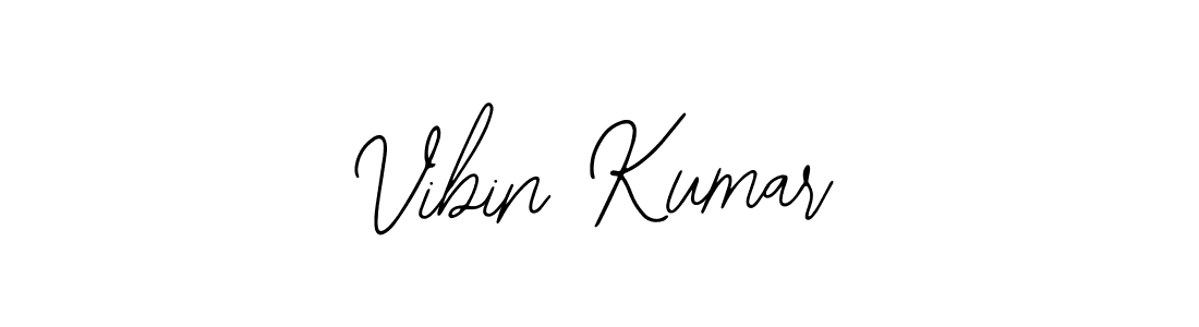How to make Vibin Kumar name signature. Use Bearetta-2O07w style for creating short signs online. This is the latest handwritten sign. Vibin Kumar signature style 12 images and pictures png