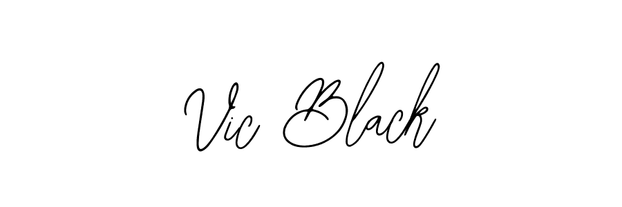 Bearetta-2O07w is a professional signature style that is perfect for those who want to add a touch of class to their signature. It is also a great choice for those who want to make their signature more unique. Get Vic Black name to fancy signature for free. Vic Black signature style 12 images and pictures png