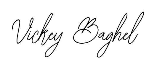 A dynamic signature style for Vickey Baghel using Bearetta-2O07w script. Designed to look authentic, handwritten, and professional. Vickey Baghel signature style 12 images and pictures png