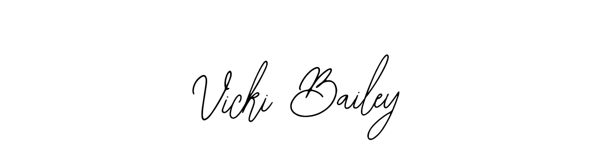 Bearetta-2O07w is a professional signature style that is perfect for those who want to add a touch of class to their signature. It is also a great choice for those who want to make their signature more unique. Get Vicki Bailey name to fancy signature for free. Vicki Bailey signature style 12 images and pictures png