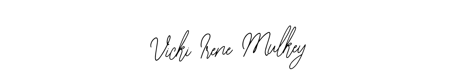 How to make Vicki Irene Mulkey name signature. Use Bearetta-2O07w style for creating short signs online. This is the latest handwritten sign. Vicki Irene Mulkey signature style 12 images and pictures png