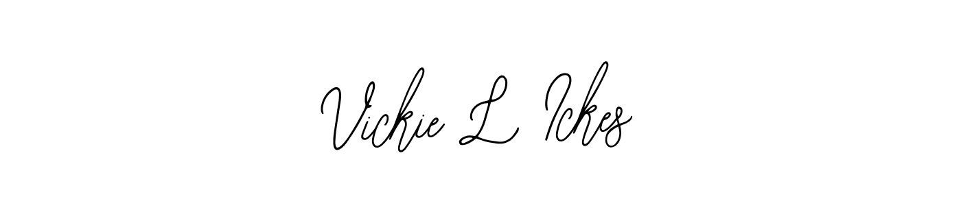 How to Draw Vickie L Ickes signature style? Bearetta-2O07w is a latest design signature styles for name Vickie L Ickes. Vickie L Ickes signature style 12 images and pictures png