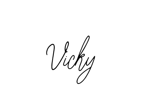 How to make Vicky name signature. Use Bearetta-2O07w style for creating short signs online. This is the latest handwritten sign. Vicky signature style 12 images and pictures png