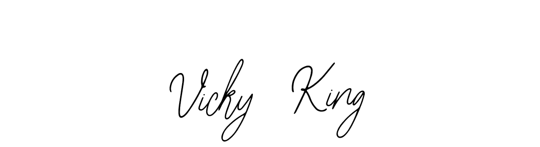 Similarly Bearetta-2O07w is the best handwritten signature design. Signature creator online .You can use it as an online autograph creator for name Vicky  King. Vicky  King signature style 12 images and pictures png