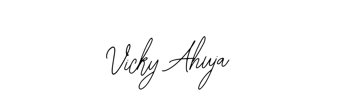 Design your own signature with our free online signature maker. With this signature software, you can create a handwritten (Bearetta-2O07w) signature for name Vicky Ahuja. Vicky Ahuja signature style 12 images and pictures png