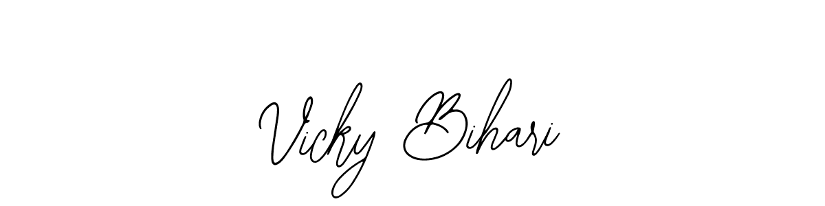 Design your own signature with our free online signature maker. With this signature software, you can create a handwritten (Bearetta-2O07w) signature for name Vicky Bihari. Vicky Bihari signature style 12 images and pictures png