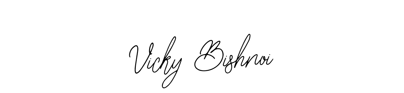 Also we have Vicky Bishnoi name is the best signature style. Create professional handwritten signature collection using Bearetta-2O07w autograph style. Vicky Bishnoi signature style 12 images and pictures png