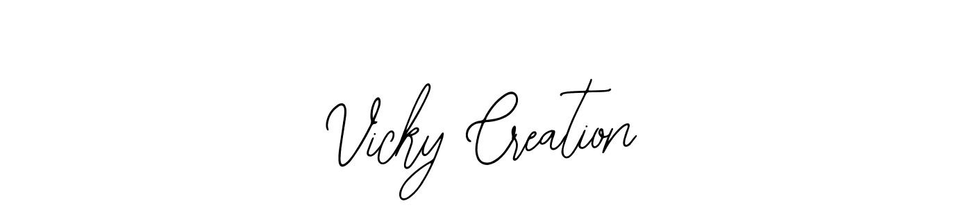 Design your own signature with our free online signature maker. With this signature software, you can create a handwritten (Bearetta-2O07w) signature for name Vicky Creation. Vicky Creation signature style 12 images and pictures png