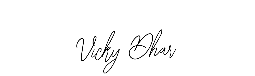 The best way (Bearetta-2O07w) to make a short signature is to pick only two or three words in your name. The name Vicky Dhar include a total of six letters. For converting this name. Vicky Dhar signature style 12 images and pictures png