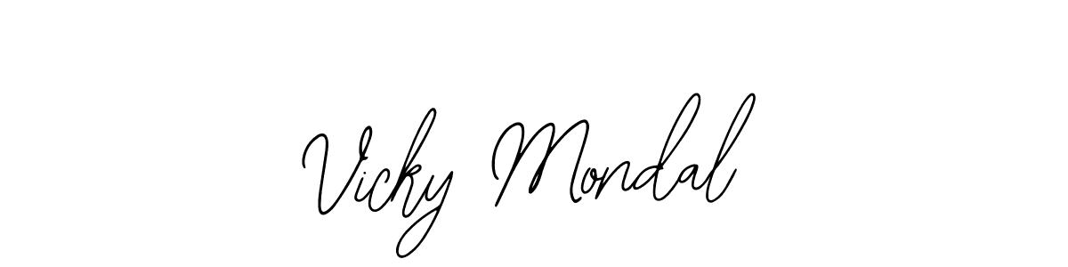 Make a beautiful signature design for name Vicky Mondal. Use this online signature maker to create a handwritten signature for free. Vicky Mondal signature style 12 images and pictures png