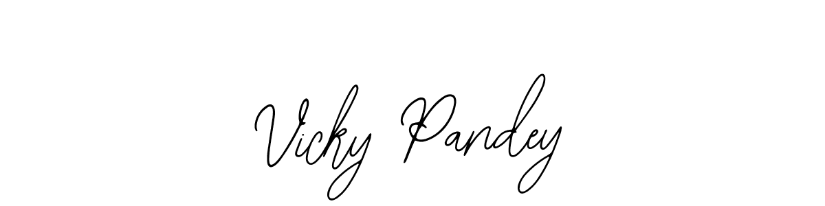 Similarly Bearetta-2O07w is the best handwritten signature design. Signature creator online .You can use it as an online autograph creator for name Vicky Pandey. Vicky Pandey signature style 12 images and pictures png