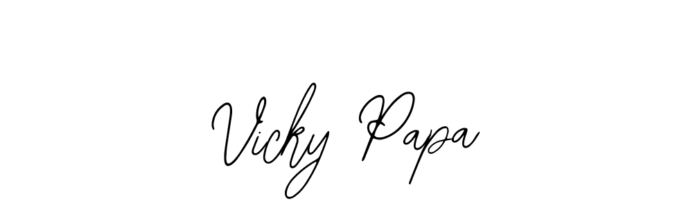 Make a beautiful signature design for name Vicky Papa. With this signature (Bearetta-2O07w) style, you can create a handwritten signature for free. Vicky Papa signature style 12 images and pictures png