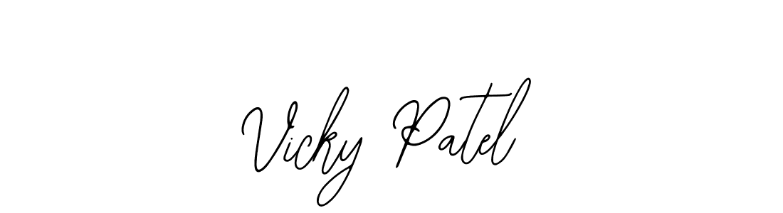 Use a signature maker to create a handwritten signature online. With this signature software, you can design (Bearetta-2O07w) your own signature for name Vicky Patel. Vicky Patel signature style 12 images and pictures png